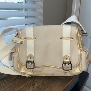 Cole Haan Amanda Canvas Purse new with tags, adjustable crossbody/shoulder strap